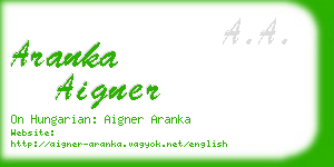 aranka aigner business card